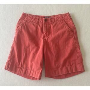 Polo Ralph Lauren Peach Cotton Chino Shorts Women’s 8 (26”Wx8.5”L) Navy Logo